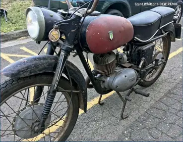  ??  ?? Grant Whitson’s DKW RT200.