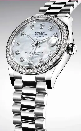  ??  ?? CASE SIZE: 31mm CASE MATERIAL: 18K white gold with diamonds DIAL: mother- of- pearl STRAP: 18K white gold MOVEMENT: Calibre 2236, automatiC POWER RESERVE: +/- 55hrs WATER RESISTANCE: 100m