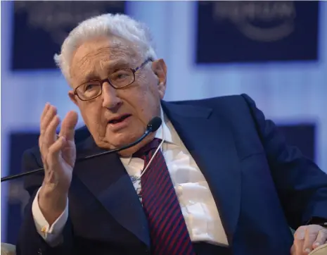  ?? AFP ?? Former US secretary of state Henry Kissinger played a key role in the formation of the Internatio­nal Energy Agency in 1974