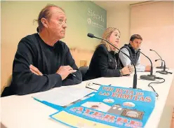  ?? ?? José Antonio Sarasa, Beatriz Calvo y Antonio Biescas dieron a conocer ayer los detalles de la andada.