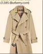  ??  ?? Gabardine trench coat £1,595 (Burberry.com)