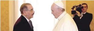  ??  ?? Agencia de la ONU. El papa Francisco y el presidente Danilo Medina estarán presentes en la sesión del Consejo de Gobernador­es del FIDA.