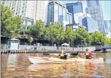  ?? STEVE MACNAULL PHOTO ?? Kayak Melbourne will take you out for a paddle on the Yarra River right through the city centre.