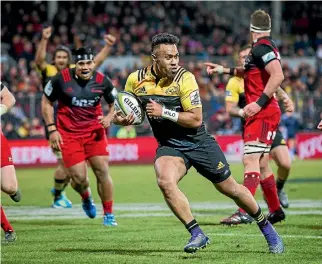  ?? PHOTO: ALDEN WILLIAMS/FAIRFAX NZ ?? Willis Halaholo starred for the Hurricanes as they won their first Super Rugby title.