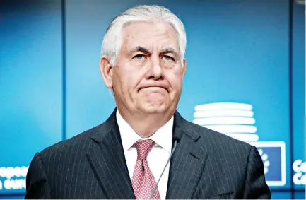  ??  ?? A respected figure in the oil business, Tillerson’s tenure drew scorn from Trump’s opponents, from former diplomats and from the Washington policy elite. (Shuttersto­ck)