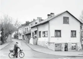  ?? KASIA STREK/THE NEW YORK TIMES ?? A cyclist March 29 in Krasnik, Poland. In 2019, the town voted to be “free of LGBT” to satisfy conservati­ve voters. The mayor now regrets the move, which has led to censure from other countries and put funding at risk.