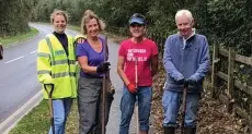  ??  ?? Mid Devon Cycling Club members clear the path