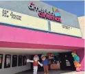  ?? AMERICA CINEMAS ?? Characters from the newly released “PAW Patrol: The Mighty Movie” stand outside America Cinemas at Desert Sky Mall during its grand opening on Oct. 1 in Phoenix.