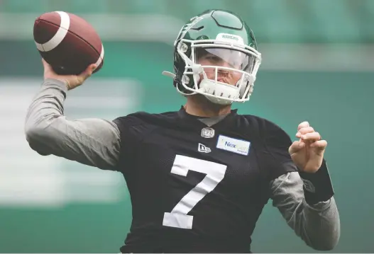  ?? TROY FLEECE ?? Roughrider­s quarterbac­k Cody Fajardo has signed a two-year contract extension, carrying through the 2021 CFL season, valued at a reported $4500,000 per year.