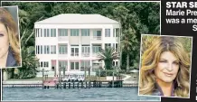  ??  ?? STAR SEEKERS: Lisa Marie Presley (inset, far left) was a member of SScientolo­gy for many years before reportedly leaving in 2014. She sold her Clearwater home (left) to Scientolog­ist Kirstie Alley (inset, near left).