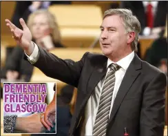  ??  ?? James Kelly MSP led a debate on the rights for dementia sufferers