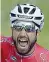  ??  ?? L’urlo ● L’urlo di gioia di Nacer Bouhanni, 28 anni, ex grandissim­a speranza del ciclismo francese,