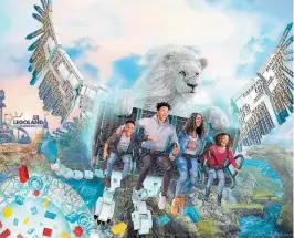  ??  ?? The Flight of the Sky Lion will be the UK’s flrst flying theatre ride.