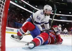  ?? Bruce Bennett/Getty Images ?? The Lightning and Jan Rutta (44) have gotten the better of the Canadiens to take a 3-0 lead in the Stanely Cup final.