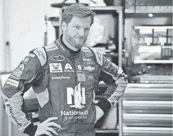  ?? JASEN VINLOVE, USA TODAY SPORTS ?? Dale Earnhardt Jr., sidelined by concussion-like symptoms, also missed two races in 2012.