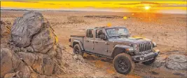  ?? FCA ?? The 2020 Jeep Gladiator Mojave is made by the company that will be known in the future as “Stellantis.” The name change will take place in 2021.