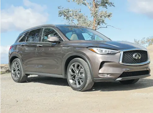  ?? GRAEME FLETCHER / DRIVING. CA ?? The 2019 Infiniti QX50 boasts the world’s first production variable compressio­n-ratio engine.