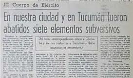  ?? (FACSÍMIL) ?? 1976. El 6 de julio el Tercer Cuerpo comunicó las muertes.