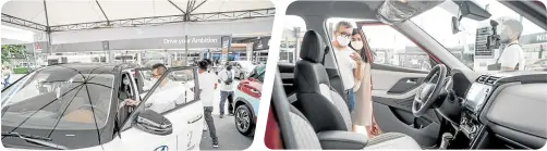  ?? ?? PIMS 2022 visitors take turns in test-driving the Creta that also gives them a chance to watch the world’s biggest sporting spectacle in Qatar starting next month.
