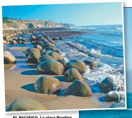  ??  ?? EL PACIFICO PACIFICO. La playa Bowling Ball, se encuentra al noroeste del condado; (der.), el Parque Estatal Salt Point, acantilado­s para disfrutar a solas.