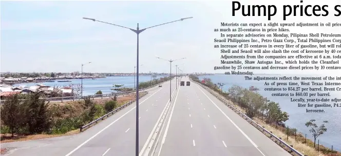  ??  ?? THE 14-kilometer long Manila-Cavite Toll Expressway links Manila to the province of Cavite.