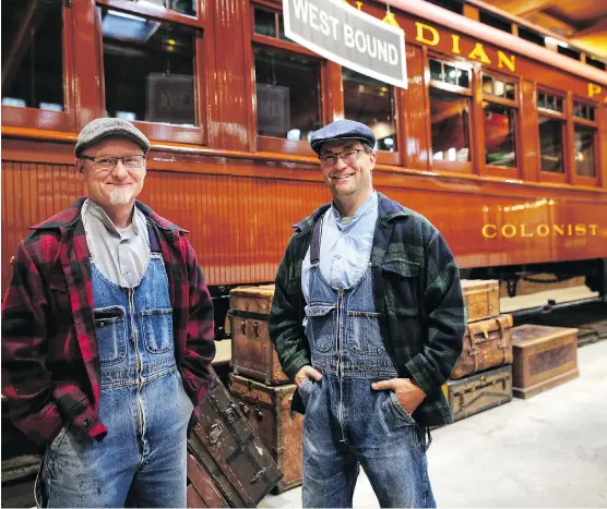  ?? LEAH HENNEL ?? Mike Willie and Doug Zech both restored the 1905 colonist rail car at Heritage Park. The project took 10,000 hours of work.