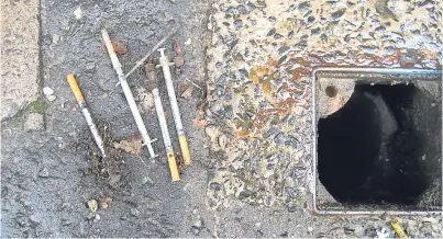  ??  ?? While the number of discarded needles in Dundee has fallen since 2013, last year community safety wardens found and disposed of 846, with 365 of these being found in the city centre.
