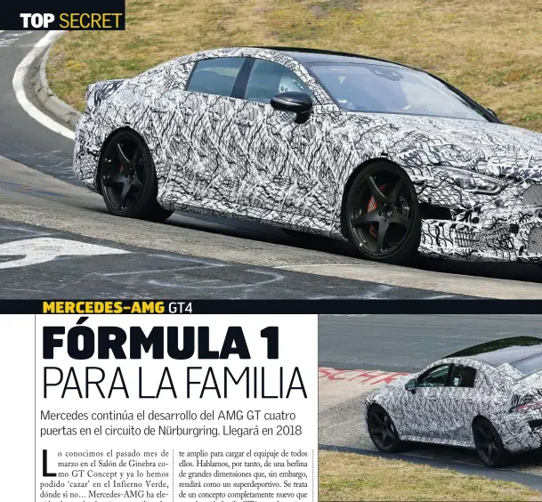  ??  ?? GARANTÍA DE ÉXITO. El Mercedes-AMG GT ha cosechado buenas cifras de venta desde el primer momento. La variante de cuatro puertas promete mejorar los números.