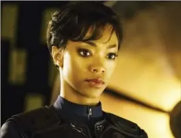  ?? TNS ?? Sonequa Martin-Green plays Michael Burnham, lieutenant commander of the USS Discovery. Her human character was raised and trained as a Vulcan.