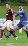  ??  ?? Battle Bathgate gave it their all against Kelty