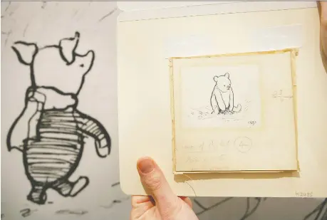  ?? PETER MACDIARMID/GETTY IMAGES ?? E.H. Shepard's drawings of Winnie-the-pooh brought the bear to life for many young readers of A.A. Milne's books.