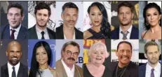  ?? (The Associated Press) ?? This combinatio­n of photos shows actors who have appeared on the daytime series “The Young and the Restless” over the years. Top row from left, Kevin Alejandro, Adam Brody, Eddie Cibrian, Vivica A. Fox, Justin Hartley, Eva Longoria; bottom row from left, Shemar Moore, Victoria Rowell, Tom Selleck, June Squibb, Danny Trejo and Paul Walker.