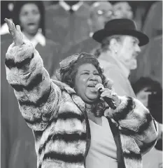  ??  ?? PETA begged her to cease wearing fur, but Aretha Franklin didn’t stop.