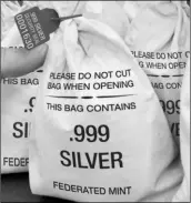  ??  ?? SILVER HITS ROCK BOTTOM: Everyone’s scrambling to get the Silver Vault Bags each loaded with 1H solid .999 pure Silver State Bars before they are all gone. That’s because the standard State Minimum set by the private Federated Mint dropped 42%, going from $5H per bar to just $29, which is a real steal.