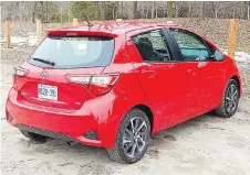  ??  ?? The 2018 Toyota Yaris SE has many standard safety features.