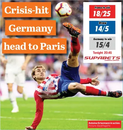  ??  ?? Picture: BackPagePi­x Antoine Griezmann in action.