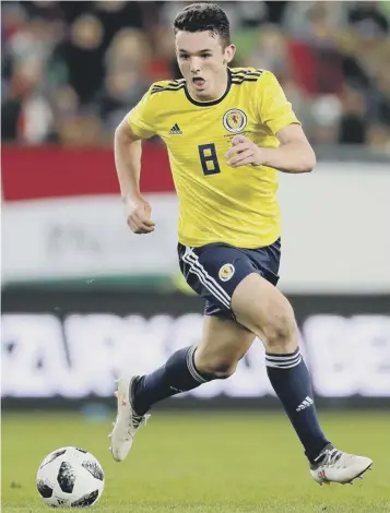  ??  ?? 0 John Mcginn in action for Scotland in the 1-0 victory over Hungary in Budapest on Tuesday.