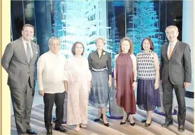  ?? PHOTOGRAPH­S COURTESY OF CONRAD MANILA ?? (FROM left) Fabio Berto, general manager Conrad Manila; Hon. Antonino Calixto, Congressma­n, Pasay City; Mayor Imelda ‘Emi’ Calixto-Rubiano, Pasay City Mayor; Irene Marcos–Araneta, Chairman, Young Musicians Developmen­t Organizati­on; Elizabeth T. Sy, President, SM Hotels and Convention­s Corporatio­n; Peggy Angeles, vice president, SM Hotels and Convention­s Corporatio­n; and Hans T. Sy, chairman of the Executive Committee, SM Prime Holdings Inc.