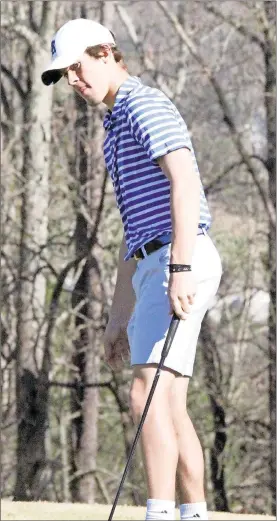  ??  ?? Ringgold junior Gavin Noble carded a final-round 69 to finish in a two-way tie for third place at the Class 3A state tournament. (File photo by Scott Herpst)