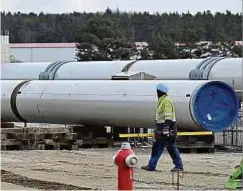  ?? Foto: AFP ?? Die Ostseepipe­line Nord Stream 2 ist fertiggest­ellt, aber ihr Betrieb noch nicht genehmigt.