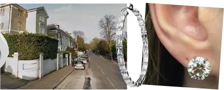  ??  ?? Town jewels: Diamond rings, bracelets and earrings were among the items stolen from the home in Hampstead Lane, north London