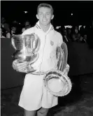  ??  ?? Trabert after winning the US Open, 1955.