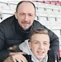  ??  ?? SPLIT LOYALTIES Derek Ferguson and his son Lewis