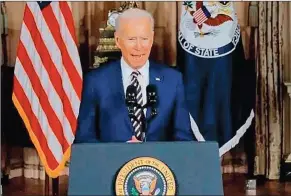  ??  ?? DISCURSO. Biden explica los lineamient­os de su política exterior desde el Departamen­to de Estado el 4 de febrero.