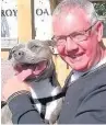  ??  ?? ●●Lottie the dog with owner Paul Moores