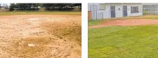  ?? ALLENTOWN SCHOOL DISTRICT ?? This is the before-and-after of the youth baseball field located on West Union Street in Allentown.