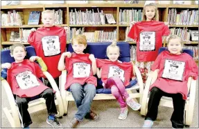  ?? Photo submitted by Zane Vanderpool ?? PAWS Students of the Month for February are, from left: Paxton Chernota (Bella Vista), Landyn Butler (Gravette), Truitt Brewer (Gravette), Summer Arnold (Bella Vista), Ava Whitehead (Bella Vista) and Myca Nolan (Bella Vista).