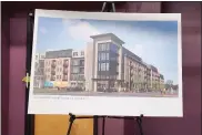  ?? BILL RETTEW — MEDIANEWS GROUP ?? A sketch plan for an apartment complex on Market Street
