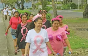  ?? Pink walk at My Suva Park. ??