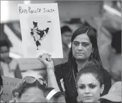  ?? PRAVEEN KUMAR/HT ?? A protest in Gurgaon against the Kathua rape. We should remember that India owes its sexual harassment guidelines to a Dalit woman called Bhanwari Devi who was gang raped for trying to stop the marriage of an infant. She never hid her identity